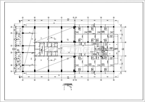 上海20层住宅楼框架结构施工cad设计图-图一