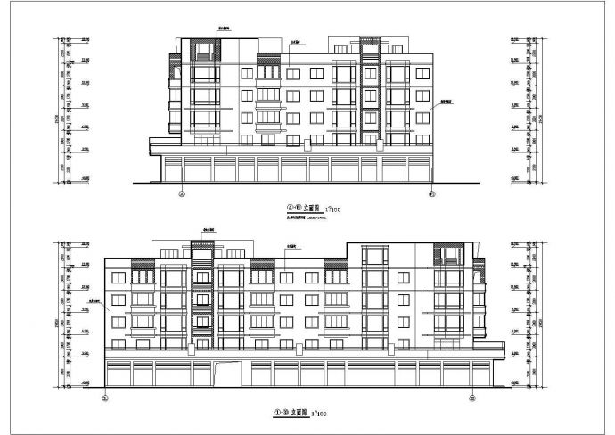 某六层L型住宅楼混合户型建筑cad设计施工图（含大样图）_图1