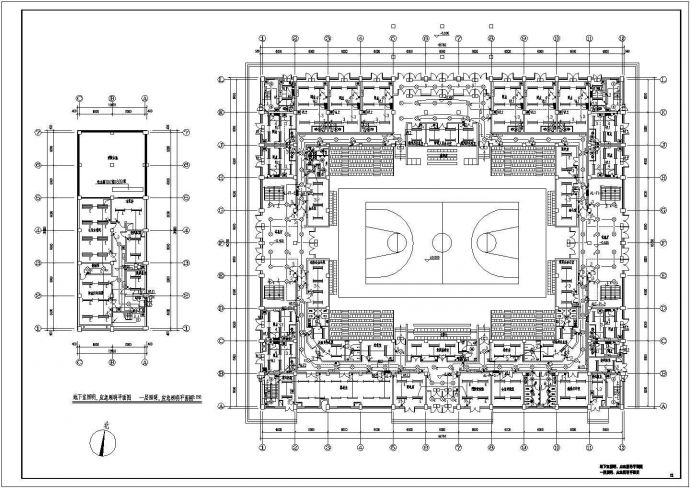 地下一层地上四层综合体育馆全套电气cad施工图_图1