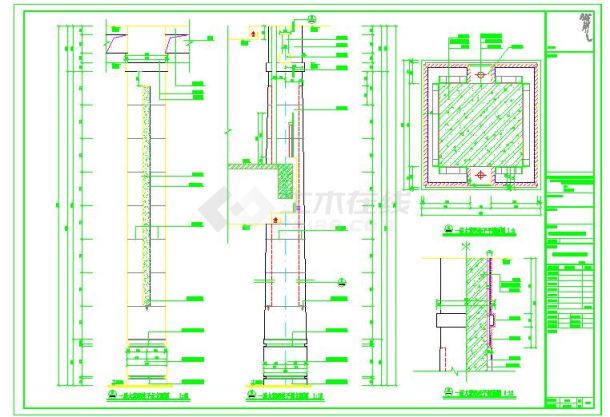 小型大堂吧装饰柱详图（CAD版本）-图一