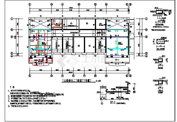 非常实用的办公楼结构cad设计图纸大全（齐全）-图二