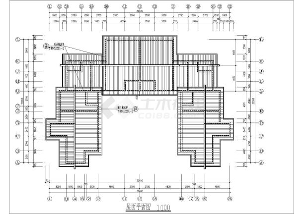 某两层民居式度假村建筑施工CAD图纸-图一