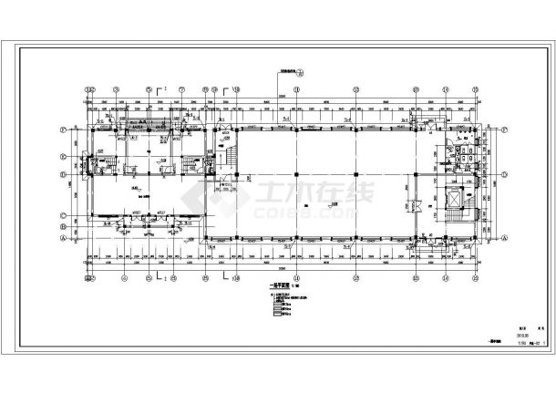 某三层文化休闲礼堂建筑设计CAD图  建筑面积2146.09平方米-图一