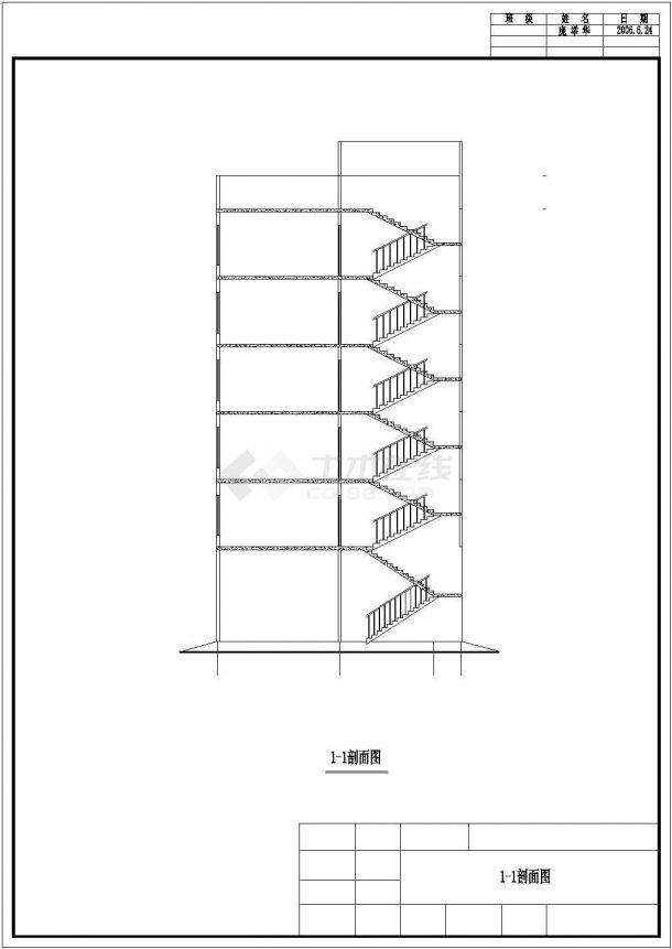 [毕业设计][学士]某商住楼设计cad图，含计算书-图二