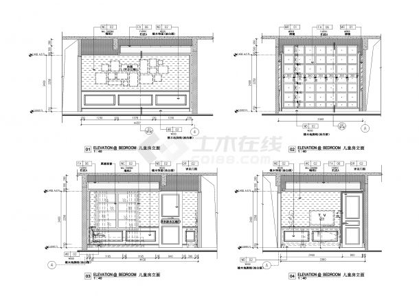 四层欧式风格豪华别墅样板房装修方案CAD图纸-图一