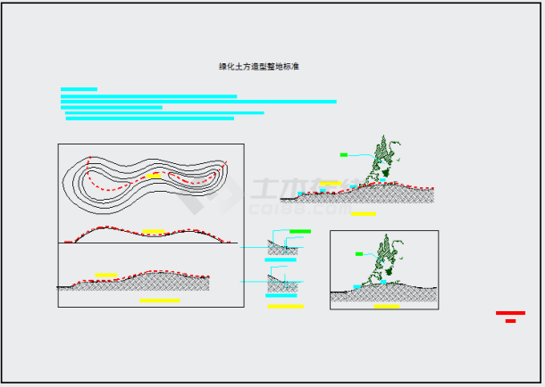 某田园休闲酒店景观植物设计CAD图-图二