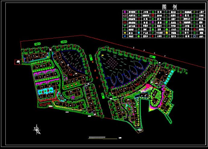 小区园林规划施工图纸（18个CAD文件）_图1