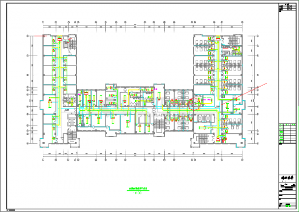 六层医院空调通风工程设计CAD图-图二
