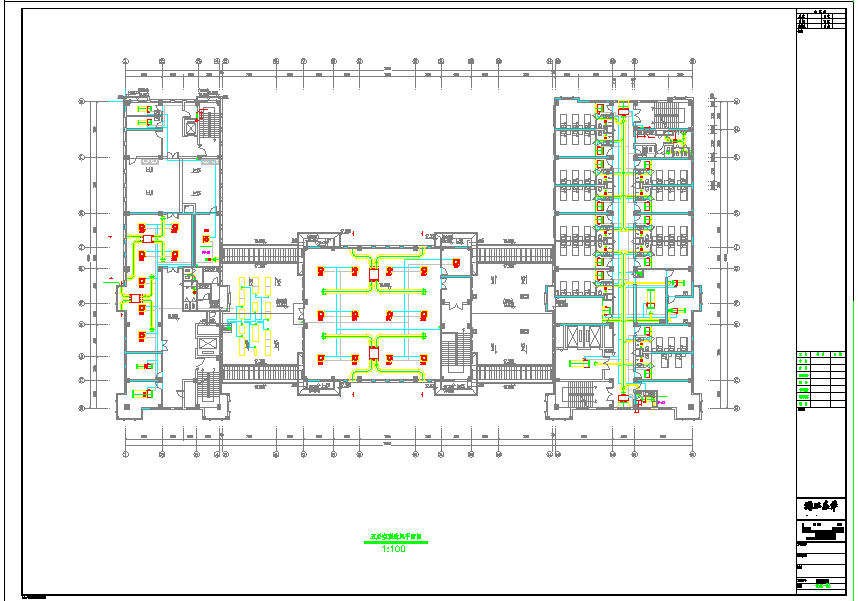 六层医院空调通风工程设计CAD图