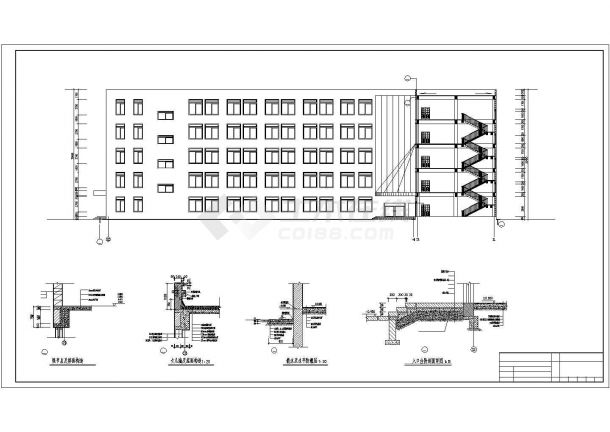 【沈阳】五层中学教学楼建筑设计施工图-图一