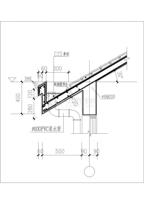 [节点详图]坡屋面檐口节点构造详图-图二