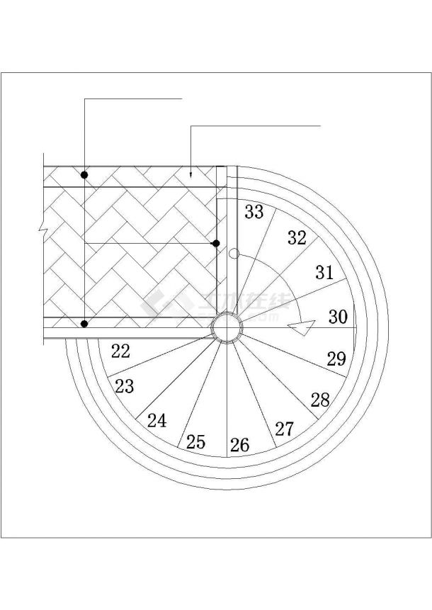 [节点详图]某钢结构螺旋楼梯节点构造详图-图二