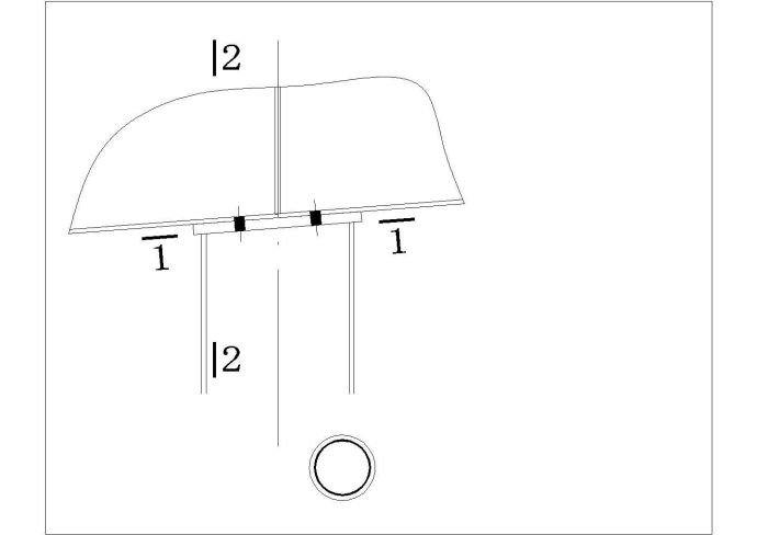 [节点详图]钢框架汽车展厅抗风柱节点构造详图_图1