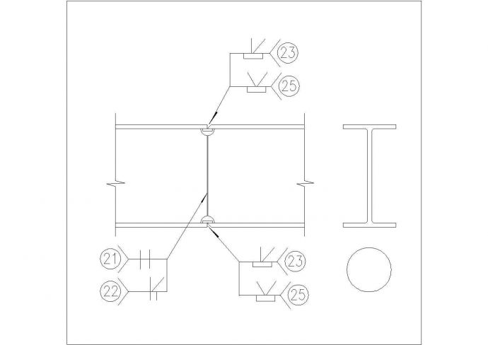 [节点详图]钢梁拼接焊接节点构造详图_图1