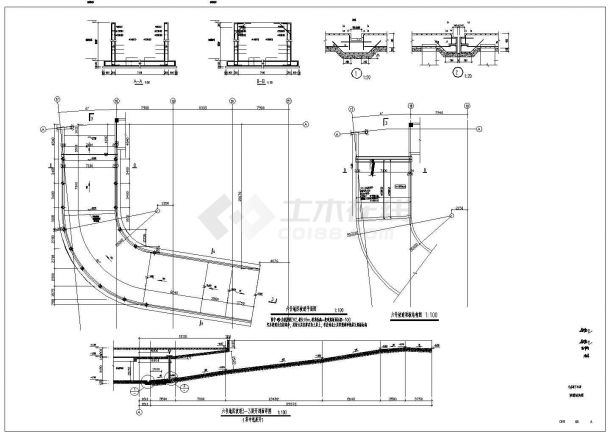 [节点详图]某地下车库坡道节点构造详图-图二