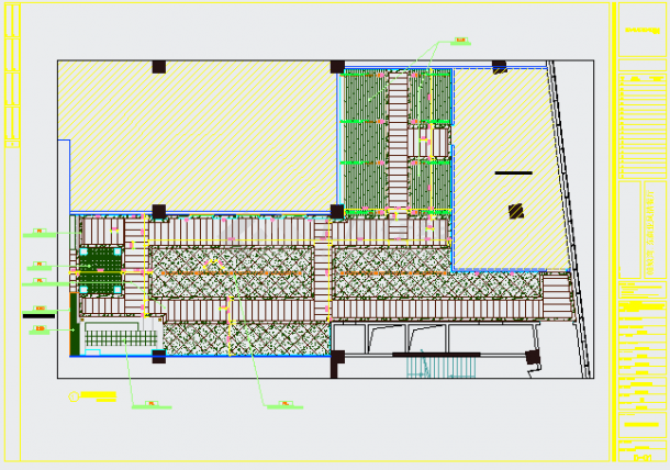 东南亚风情餐厅设计CAD图  经营面积265平方米-图二
