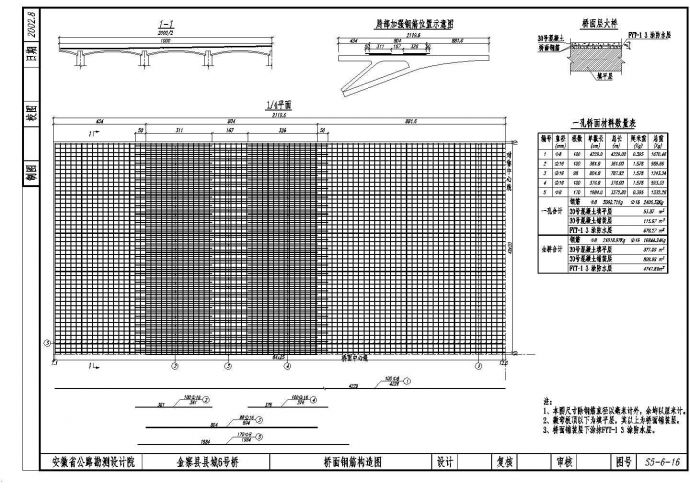 某混凝土填平层及桥面铺装层相组合桥梁施工图_图1