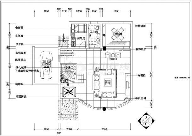 某豪华别墅居住区建筑户型平面图CAD图设计-图一