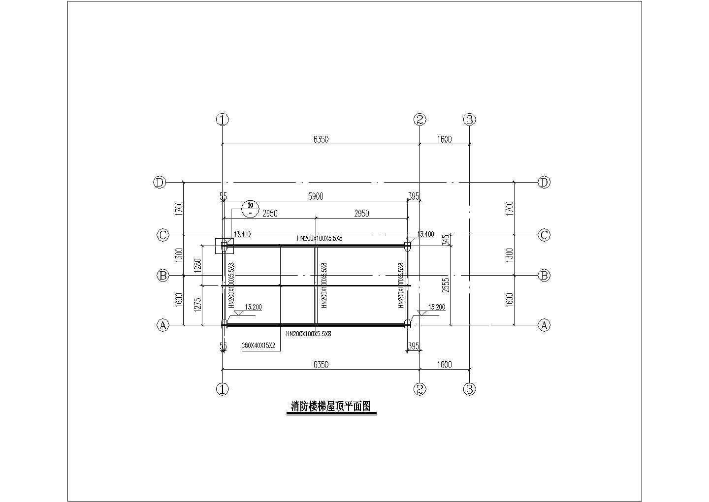 [节点详图]某钢结构楼梯节点构造详图