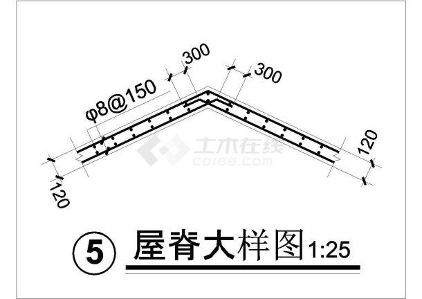 [节点详图]某中国式凉亭建筑结构节点构造详图-图二