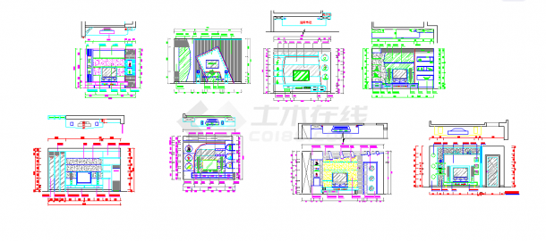 几款非常实用的电视背景墙设计详图CAD设计图-图一