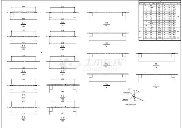 单层钢结构车间及结构加工设计cad施工平面图-图二