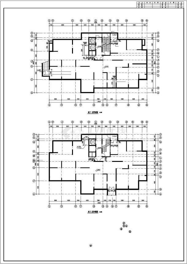 最新的小高层住宅楼建筑设计图纸（CAD）-图一