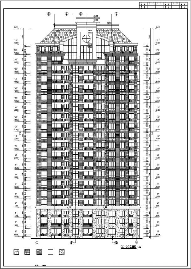 最新的小高层住宅楼建筑设计图纸（CAD）-图二