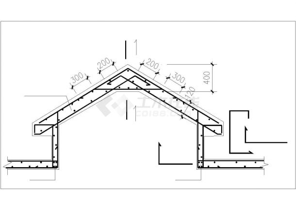 [节点详图]砖混别墅坡屋顶节点构造详图-图一