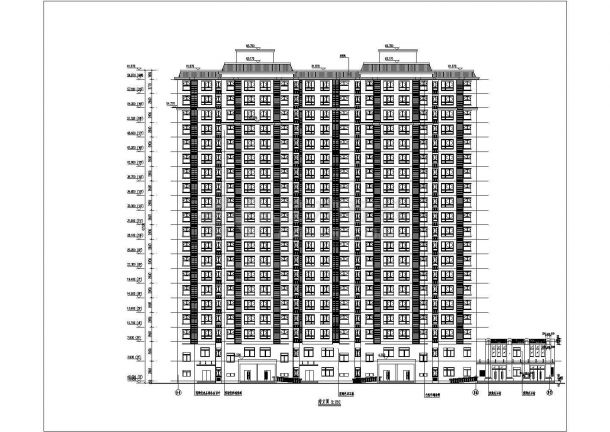 某高层住宅楼建筑施工图纸（CAD）-图一