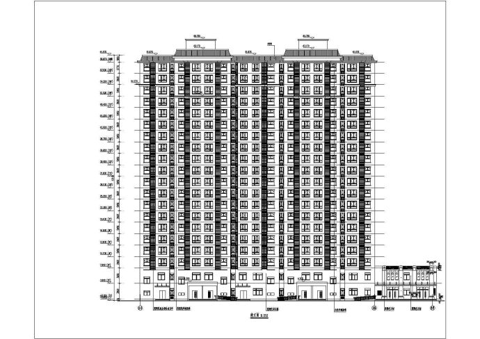 某高层住宅楼建筑施工图纸（CAD）_图1