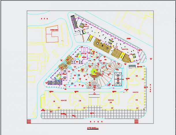 某明珠花园小区景观园林施工CAD图-图一