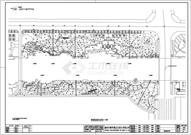 【上海】某沿河岸环境景观工程全套施工图-图一