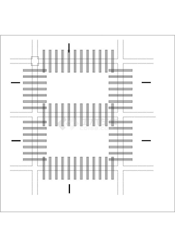 [节点详图]某现浇楼板碳纤维布加固板底布置节点构造详图-图一