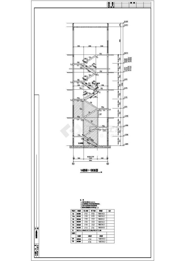 [节点详图]某安置房楼梯节点构造详图-图一