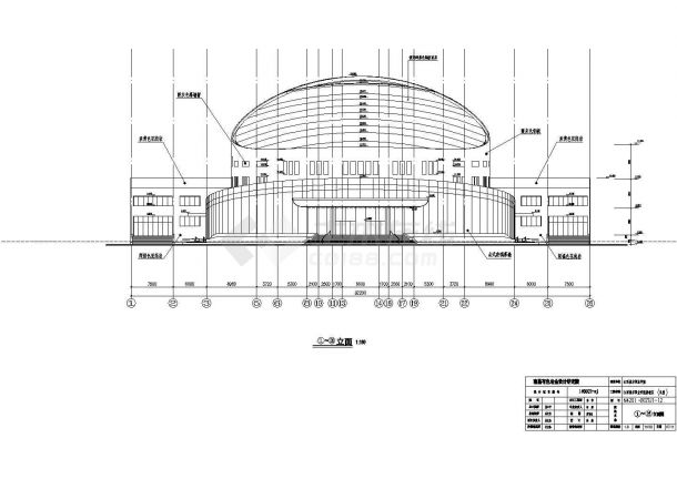 大学高校礼堂演艺剧场建筑施工CAD设计方案图-图一