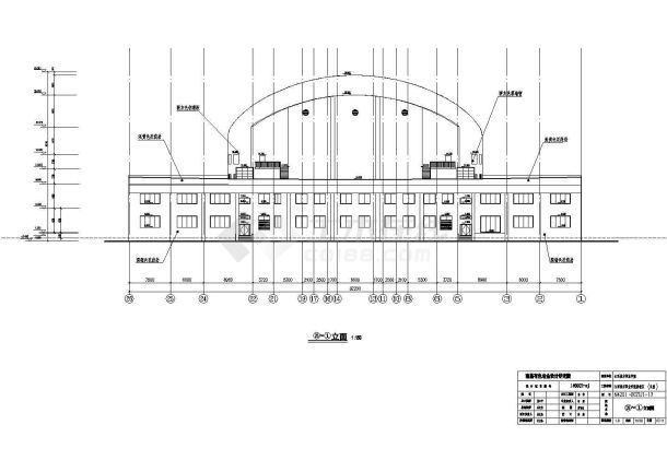 大学高校礼堂演艺剧场建筑施工CAD设计方案图-图二