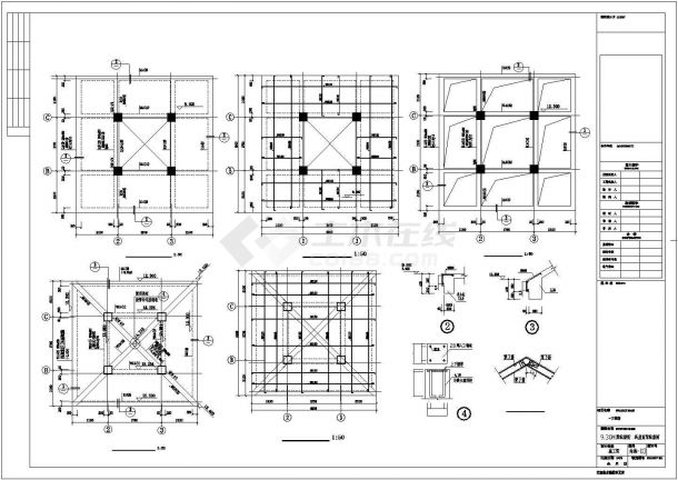 四层山地公园框架结构了望塔结构施工图（含建筑图）-图二