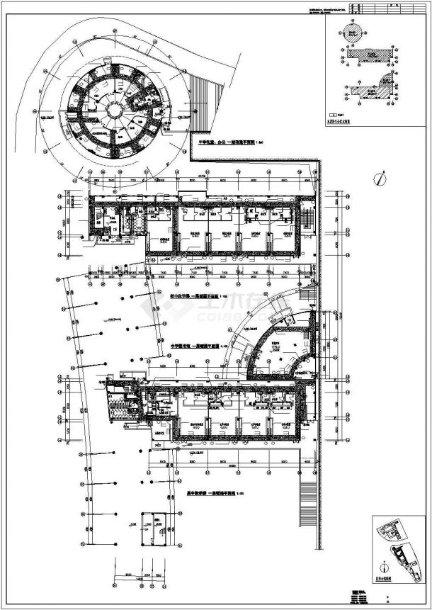 【山东】综合性学校建筑暖通空调系统设计施工图（建筑形式多 风冷热泵系统）-图一