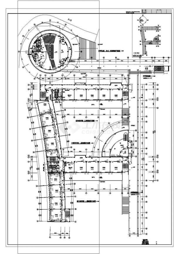 【山东】综合性学校建筑暖通空调系统设计施工图（建筑形式多 风冷热泵系统）-图二