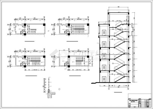 济南大学图书馆建筑设计施工图含效果图（CAD）-图二