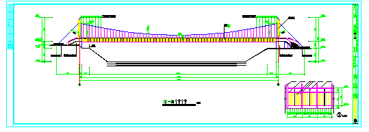 某66m人行悬索桥建筑图纸（CAD）-图二