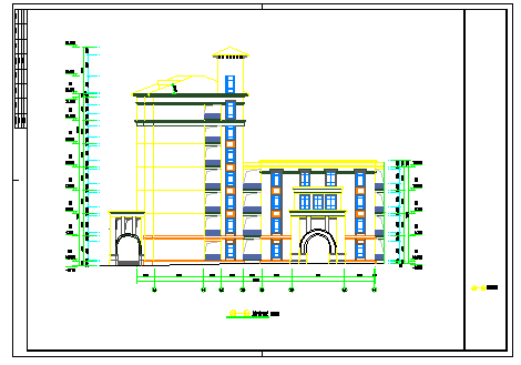 某小学综合楼单体建筑方案（CAD）-图一