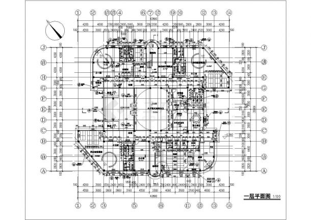 3层现代风格大型幼儿园设计施工图（含效果图）-图二