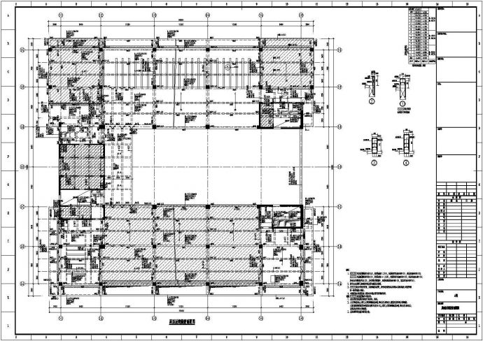 14层框架核心筒结构办公大楼结构施工图_图1