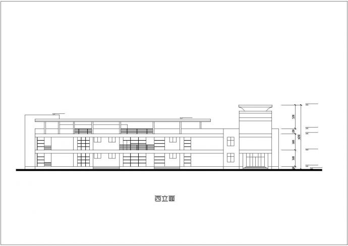 社区幼儿园二层圆组合建筑cad设计施工图纸_图1