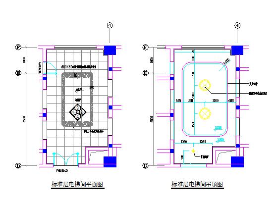 最全面的病房楼标准层电梯间cad建筑详图（共4张）