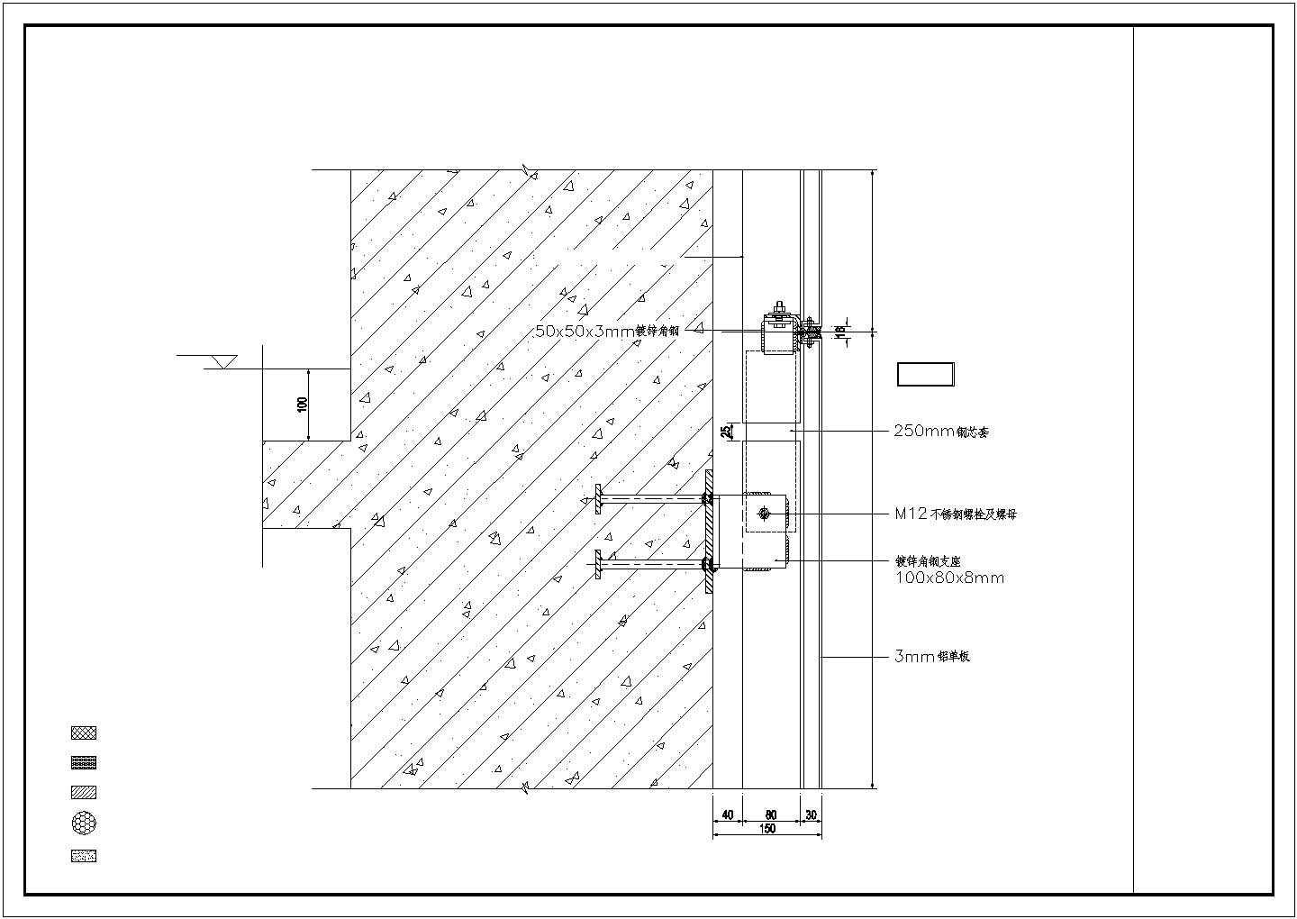 [节点详图]标准铝板幕墙节点构造详图