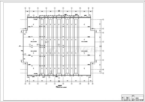 体育中心屋面结构设计CAD套图-图一