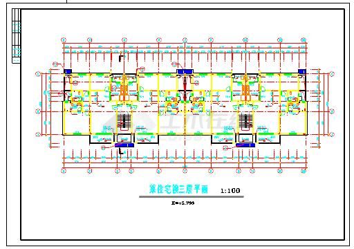 2016最新大学生宿舍公寓建筑设计cad施工图下载-图二